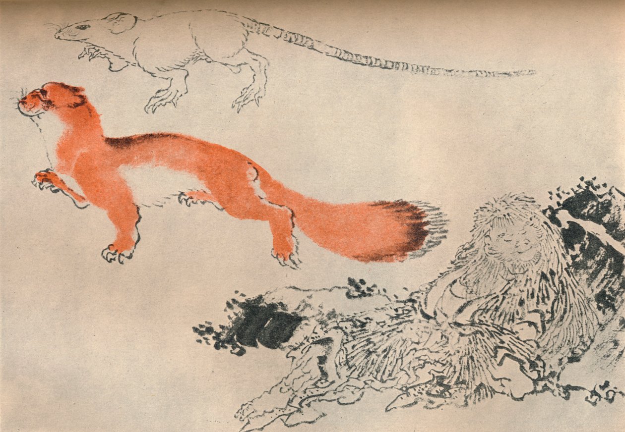 Tegning av Hokusai, c1780-1849, 1929 av Katsushika Hokusai