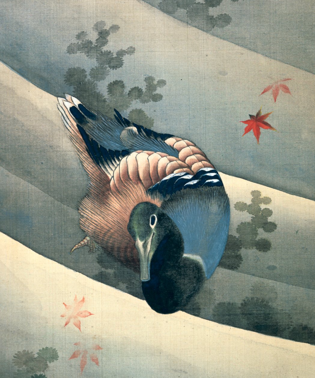 And svømmer i vann, 1847 av Katsushika Hokusai
