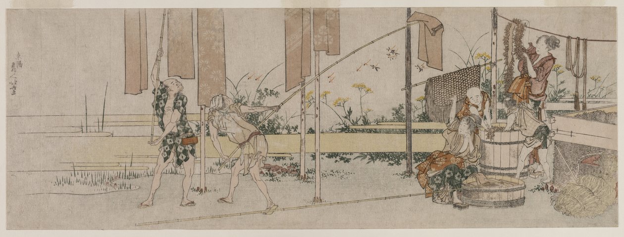 Farger på jobb, ca. 1800. av Katsushika Hokusai