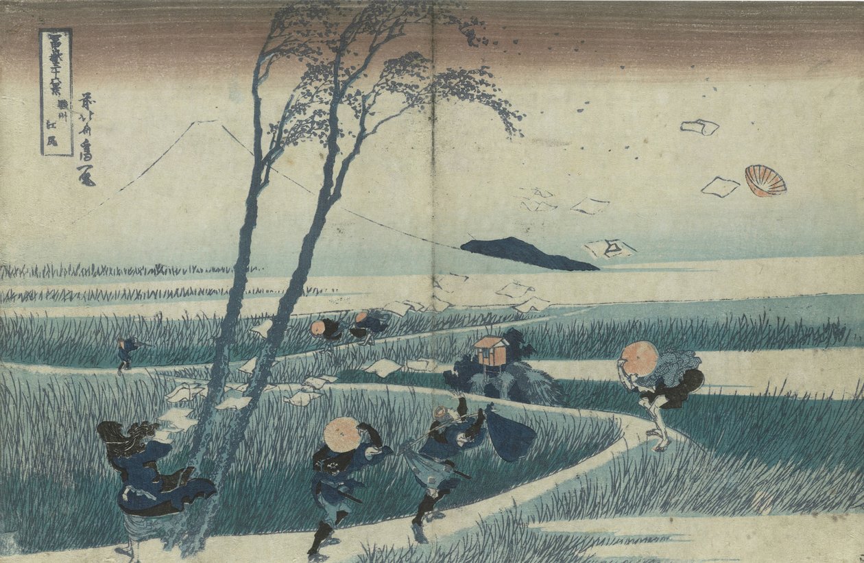 Ejiri i Suruga-provinsen fra serien Thirty-Six Views of Mt Fuji, ca. 1830 av Katsushika Hokusai