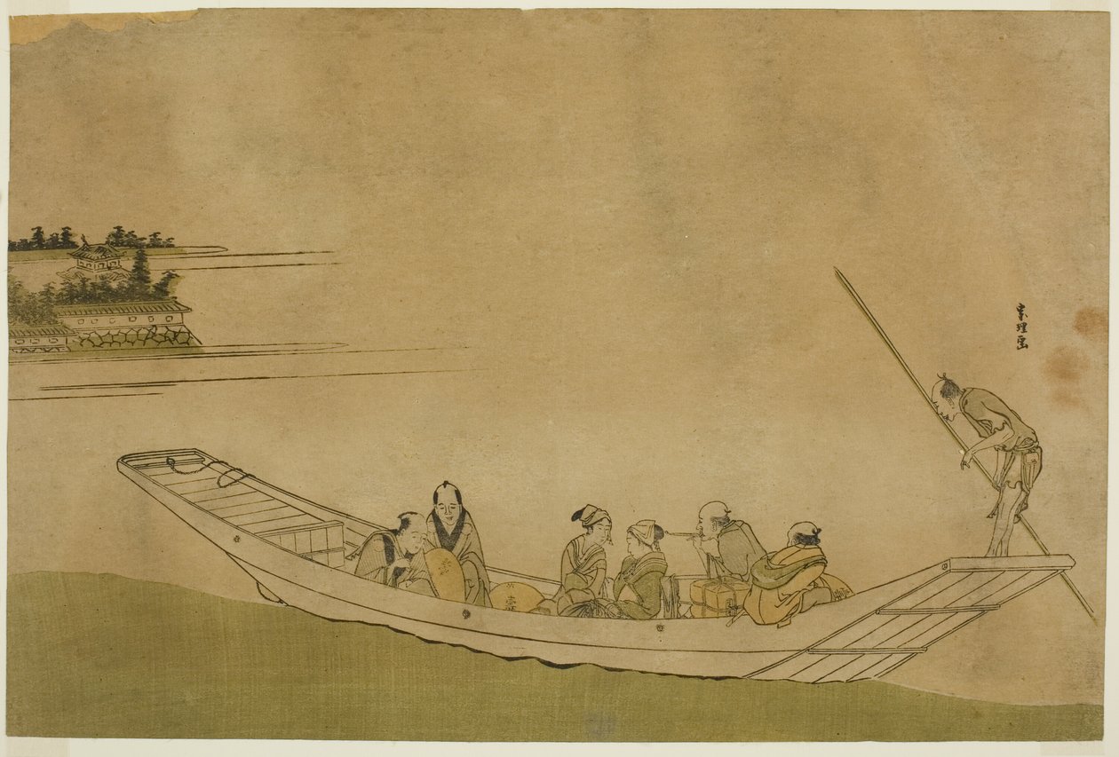 Ferje av Katsushika Hokusai