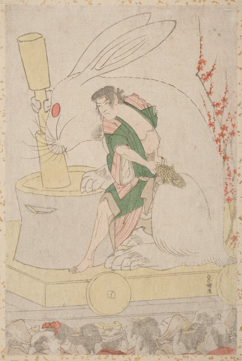 Festivalfloat for kaninens år av Katsushika Hokusai