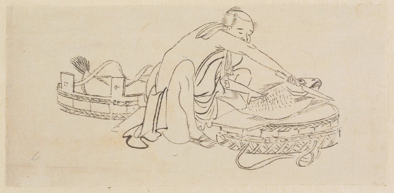 Fiskeselger av Katsushika Hokusai