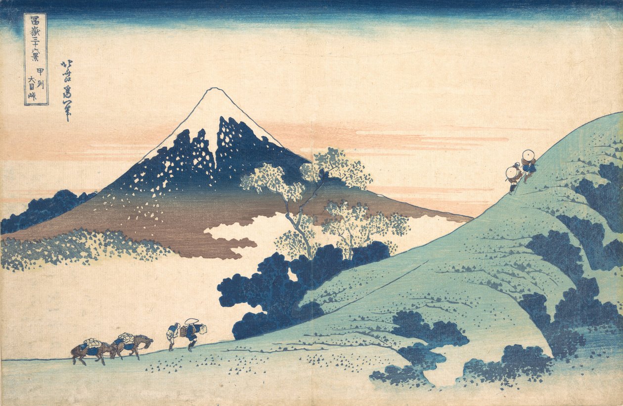 Fuji fra Inume Pass. av Katsushika Hokusai