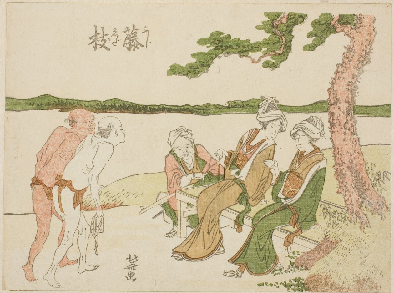 Fujieda stasjon på Tokaido av Katsushika Hokusai