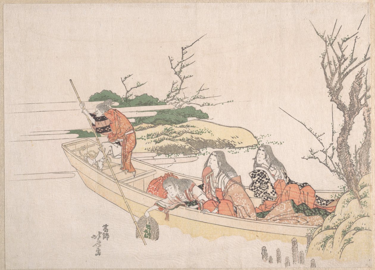 Innsamling av tang av Katsushika Hokusai