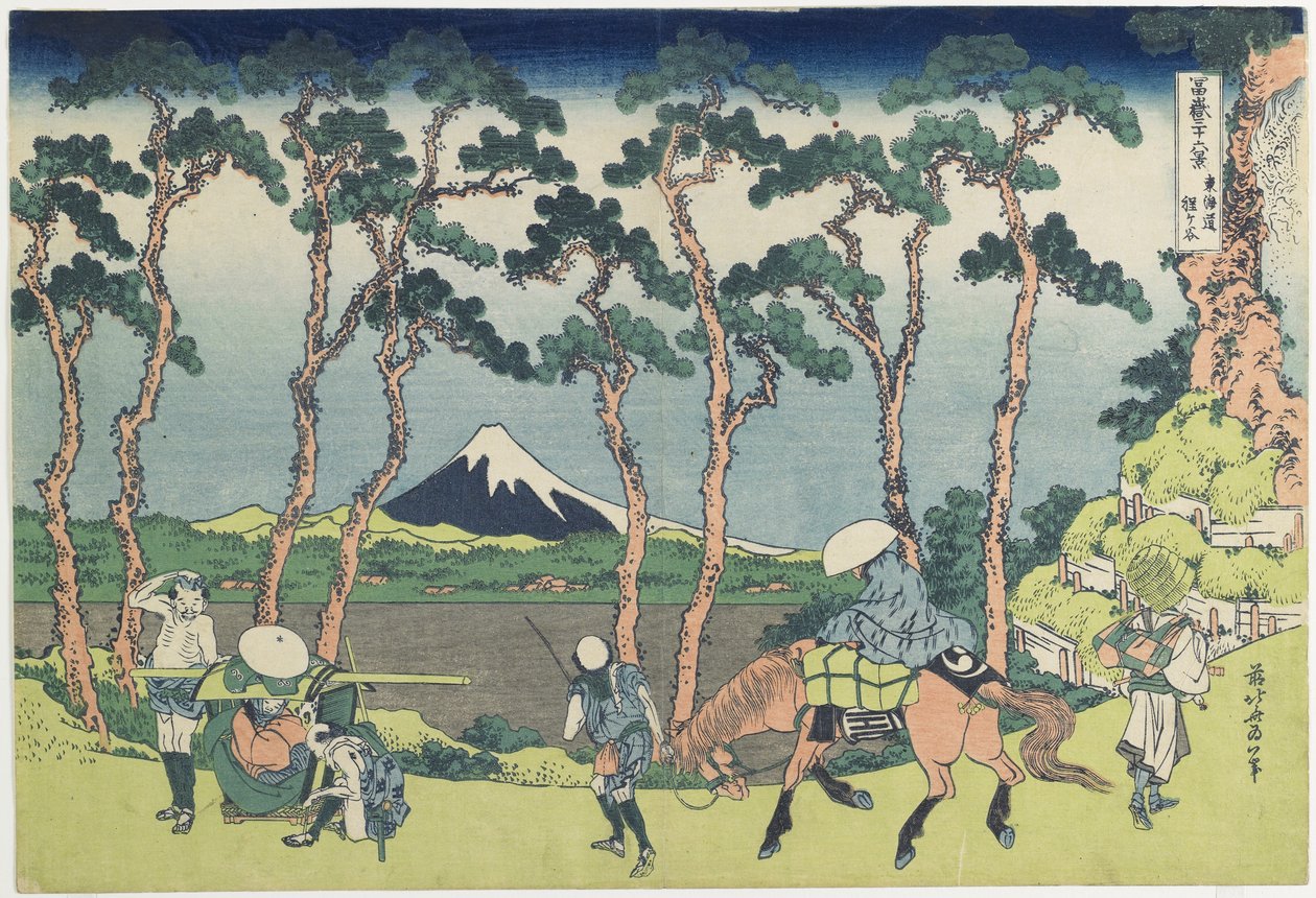 Hogaya Onteto_Kaido_Roa d, 1831-1834 av Katsushika Hokusai