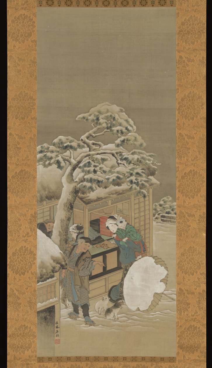 Foran en butikk av Katsushika Hokusai