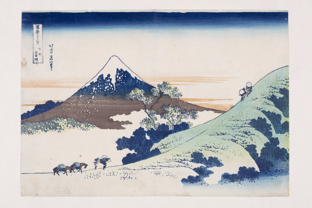 Inume Pass i Kai-provinsen (Koshu Inume-toge) (farget treblokktrykk) av Katsushika Hokusai