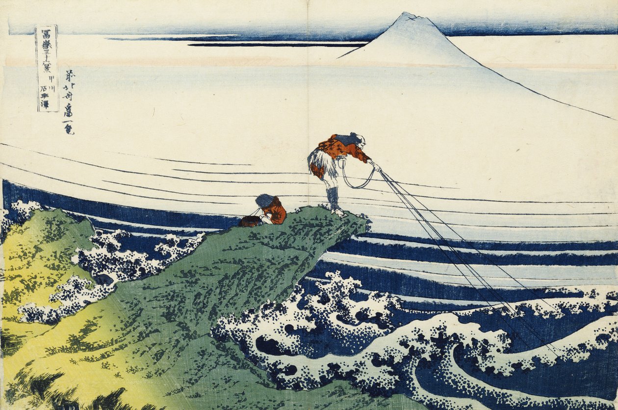 Kajikazawa i Kai-provinsen, fra serien "Thirty-Six Views of Mount Fuji" av Katsushika Hokusai