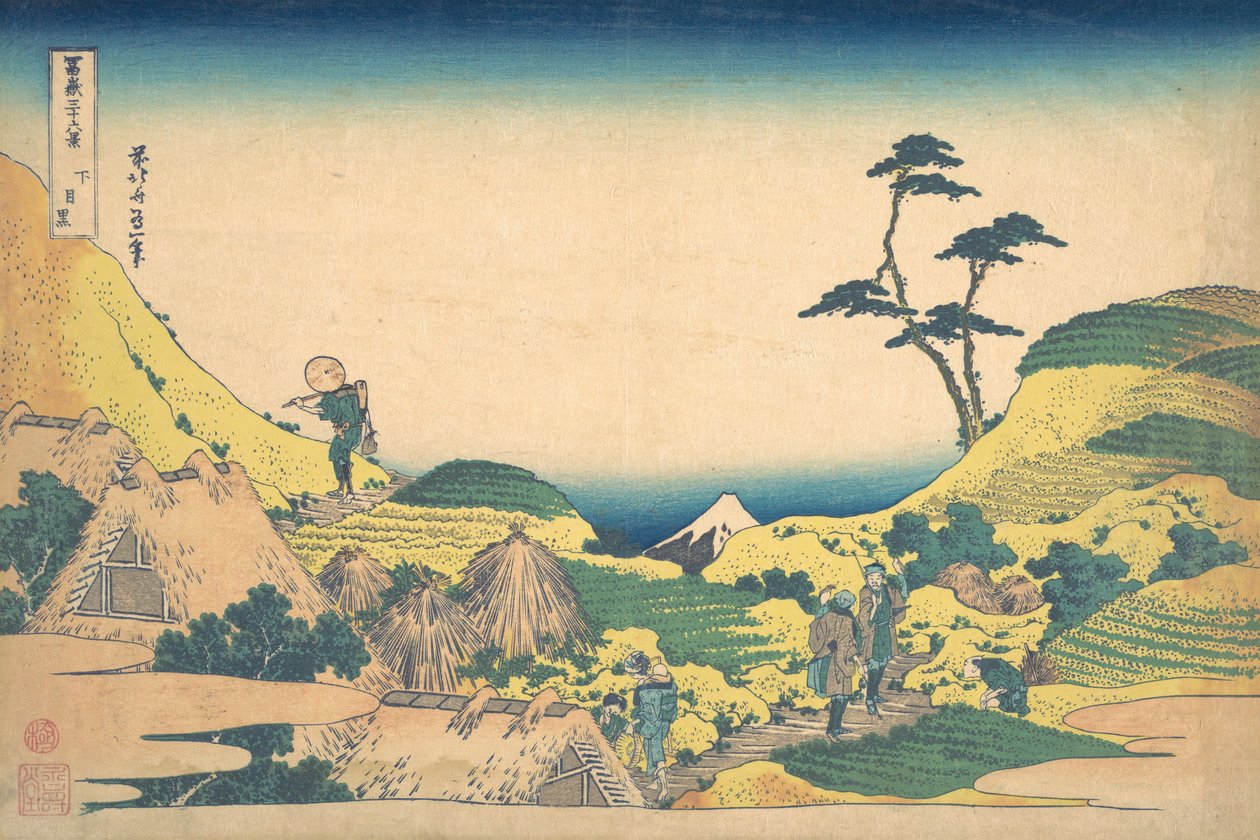 Nedre Meguro Shimo Meguro, fra serien Thirty-six Views of Fuji Fugaku..., ca. 1830-32. av Katsushika Hokusai