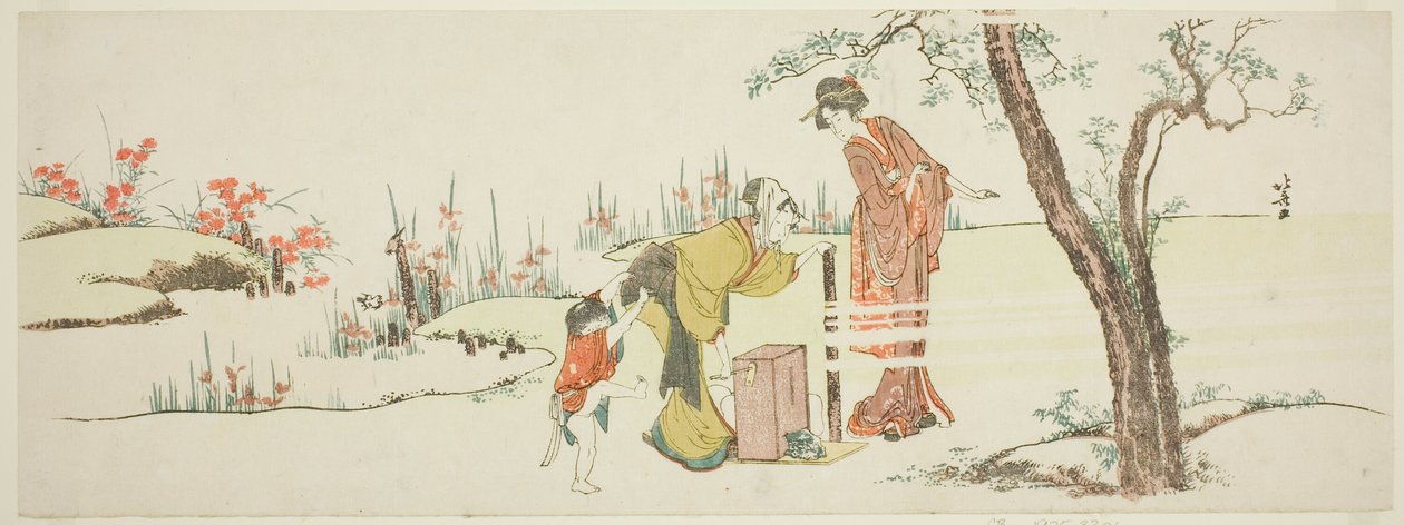 Lage papirsnorer for å binde hår av Katsushika Hokusai