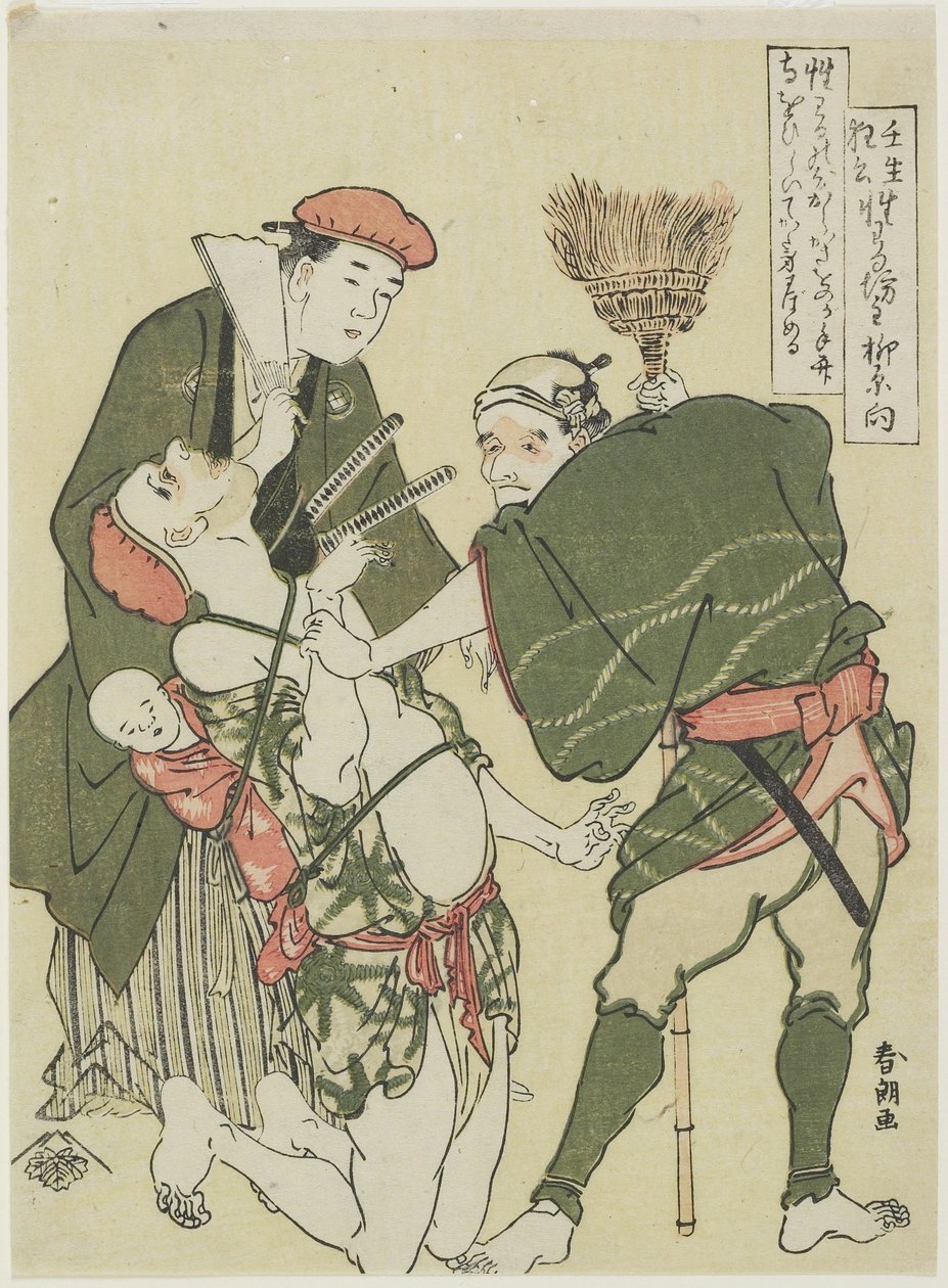 Ondsinnet prest, ca. 1790 av Katsushika Hokusai