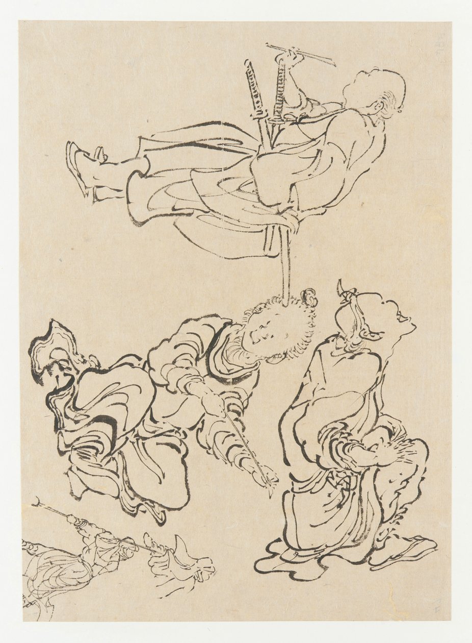 Diverse figurer, slutten av 1700-begynnelsen av 1800-tallet. av Katsushika Hokusai