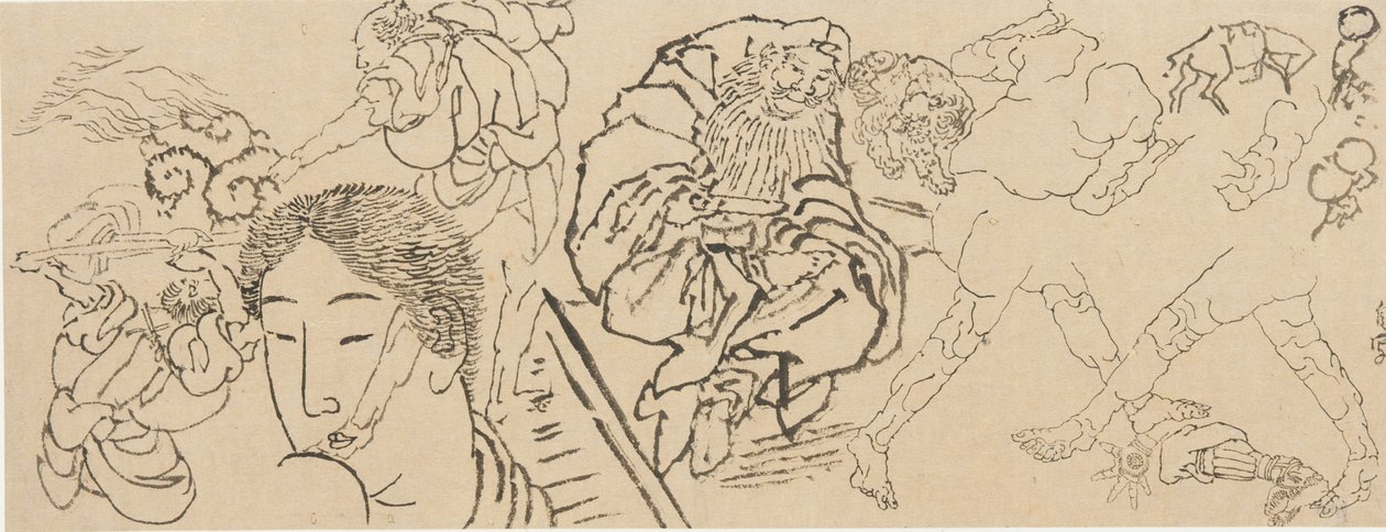 Diverse studier, slutten av 1700-begynnelsen av 1800-tallet. av Katsushika Hokusai