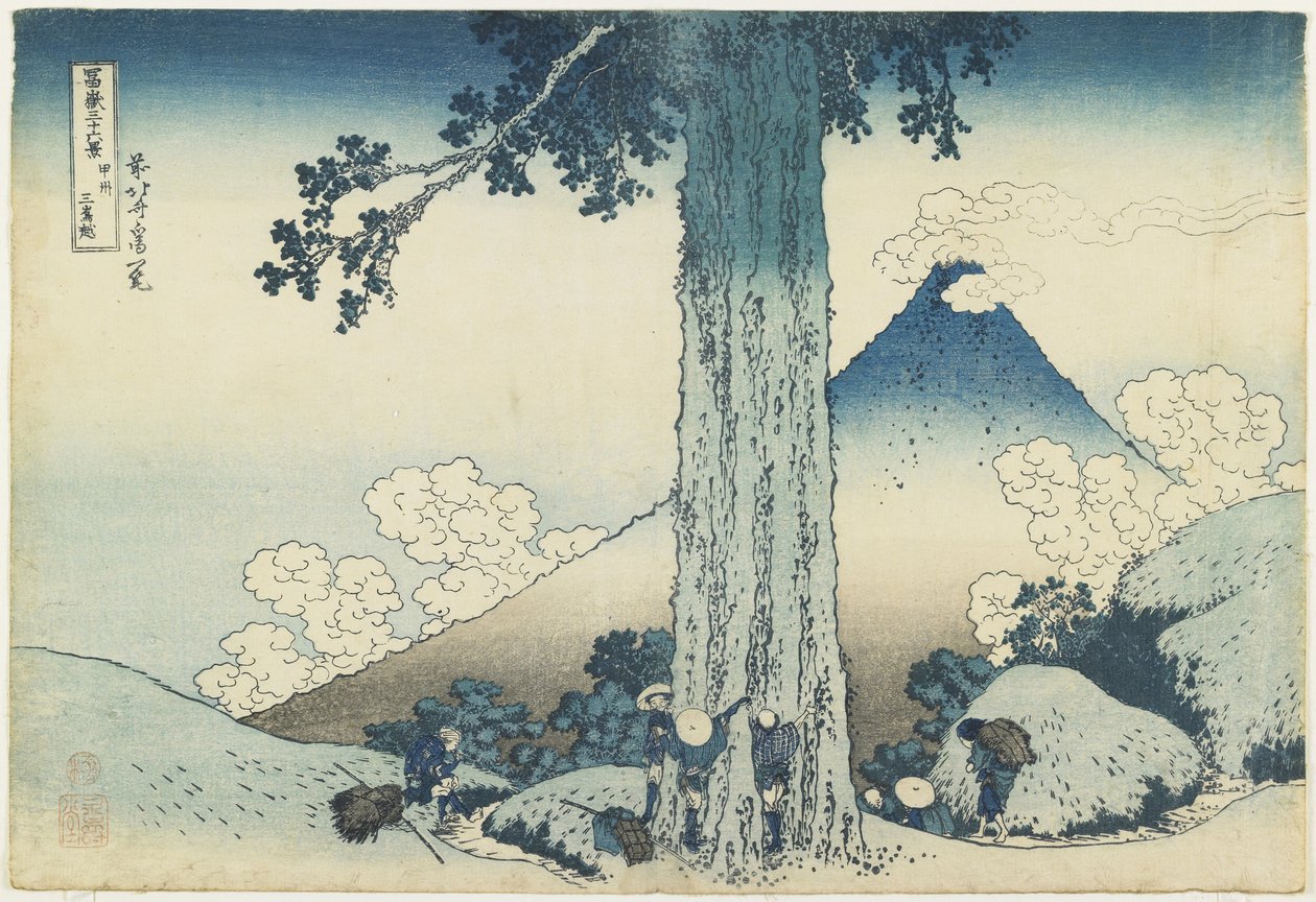 Mishima-passet i Ko_shu_-provinsen, 1831-1834 av Katsushika Hokusai