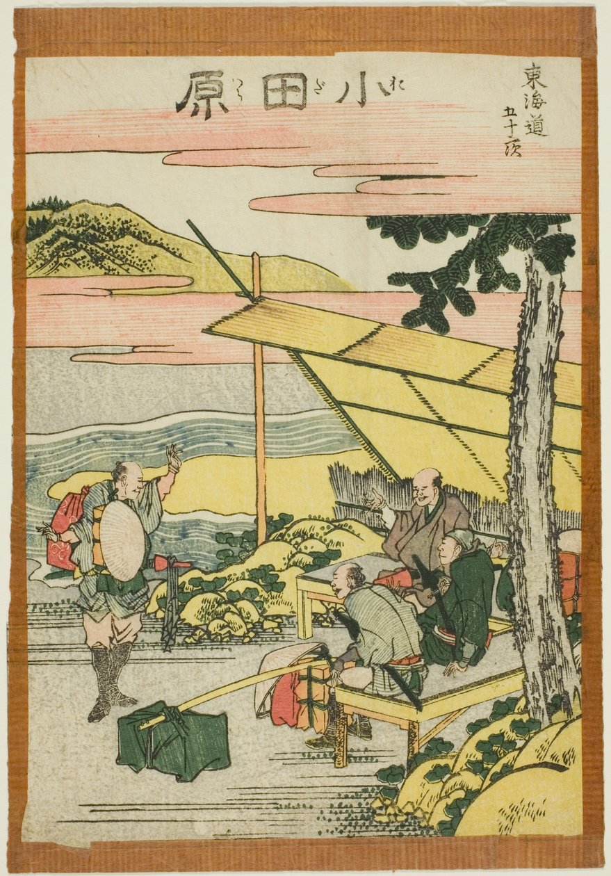 Odawara, fra serien "Fifty-three Stations of the Tokaido (Tokaido gojusan tsugi)" av Katsushika Hokusai