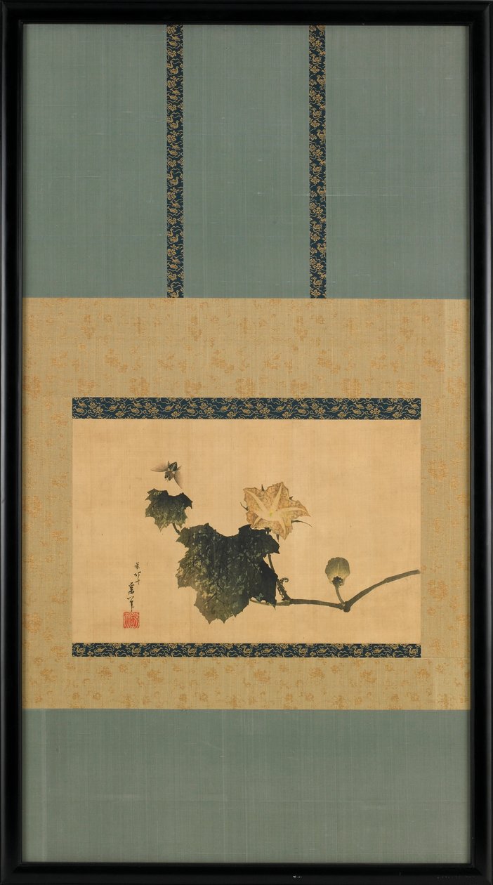 Gresskarvin og hesteflue, ca. 1825-1833. av Katsushika Hokusai