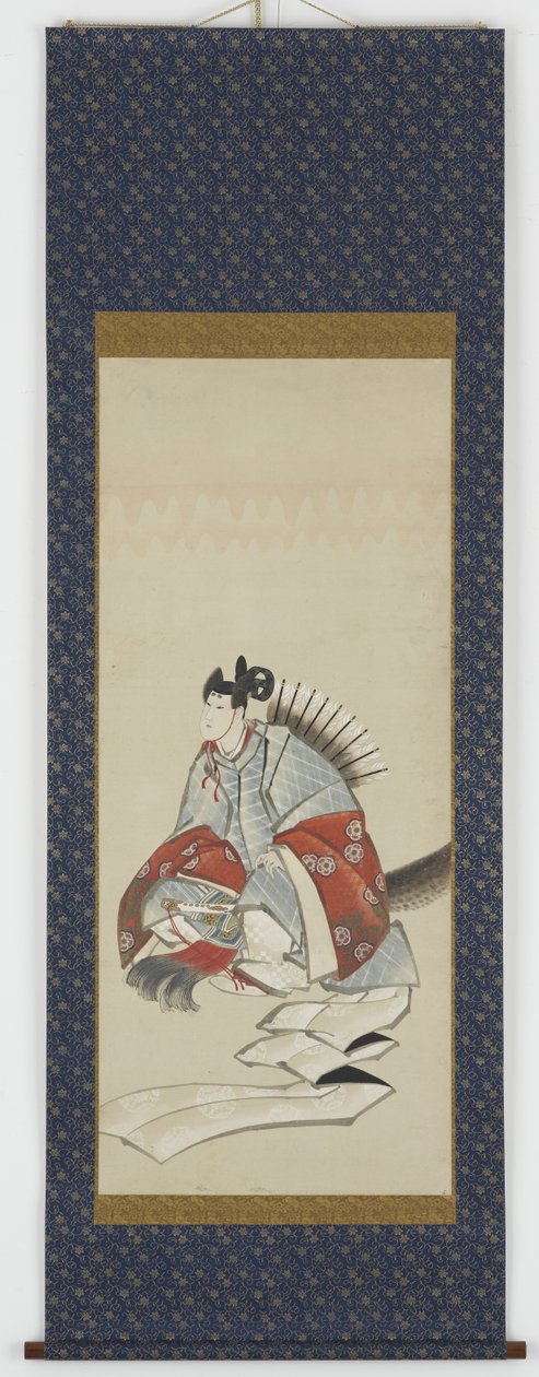 Six Immortals of Poetry: Ariwara no Narihara, ca. 1806-08 (blekk og farge på papir) av Katsushika Hokusai