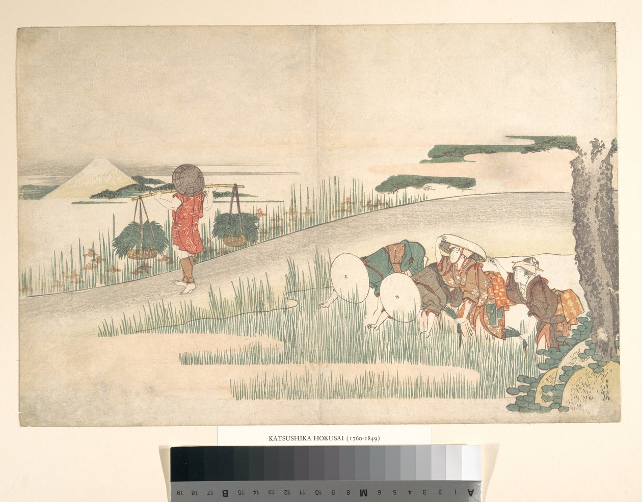 Vår i rismarkene av Katsushika Hokusai