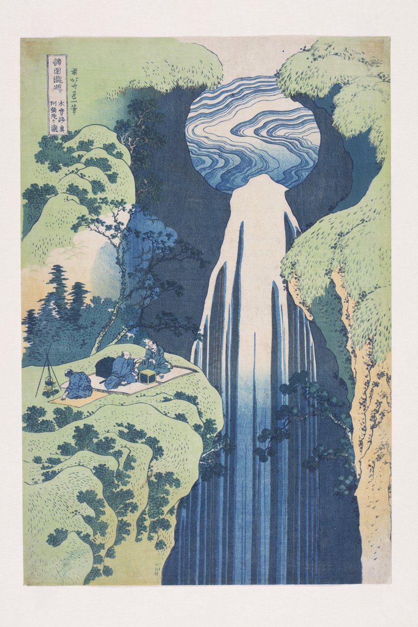 Amida-fossen i de fjerne delene av Kisokaido? Road (Kisoji no oku Amida-ga-taki) (farget treblokktrykk) av Katsushika Hokusai