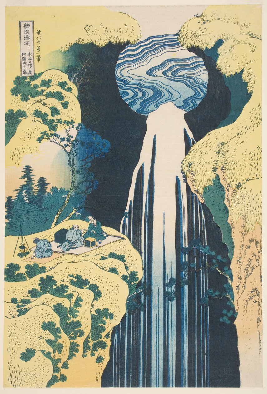 Amida-fossen i provinsen Kiso (treblokktrykk) av Katsushika Hokusai
