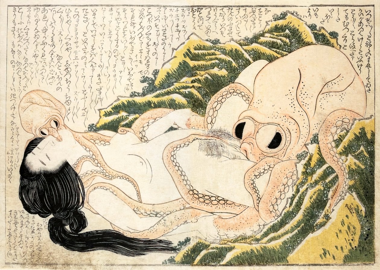 Drømmen om fiskerkonen av Katsushika Hokusai