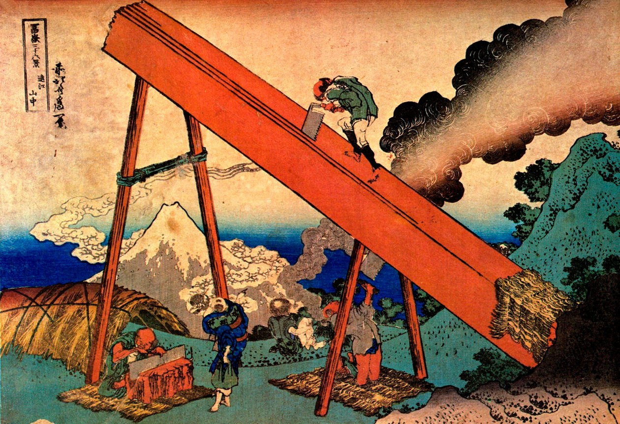 Fuji fra fjellene i Totomi, 1830-1833. av Katsushika Hokusai