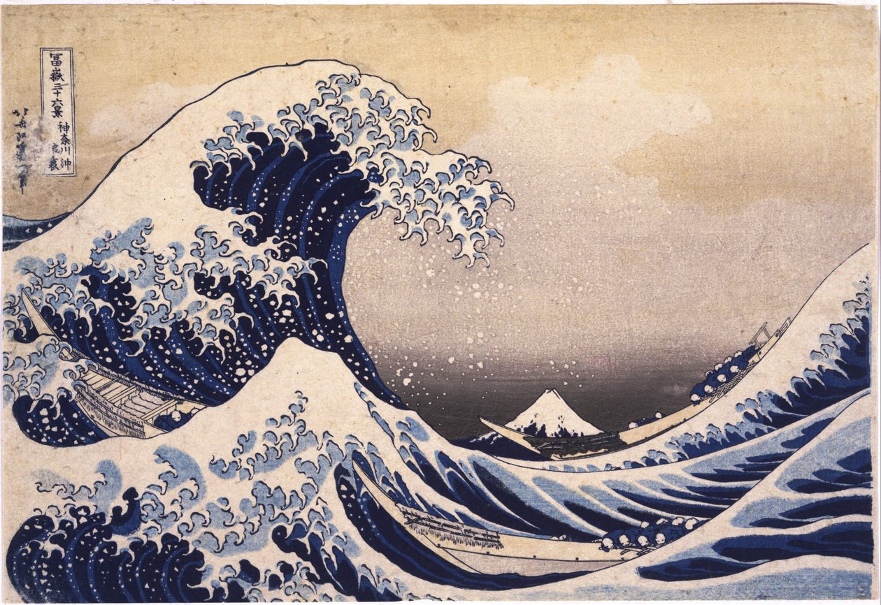 Den store bølgen i Kanagawa av Katsushika Hokusai