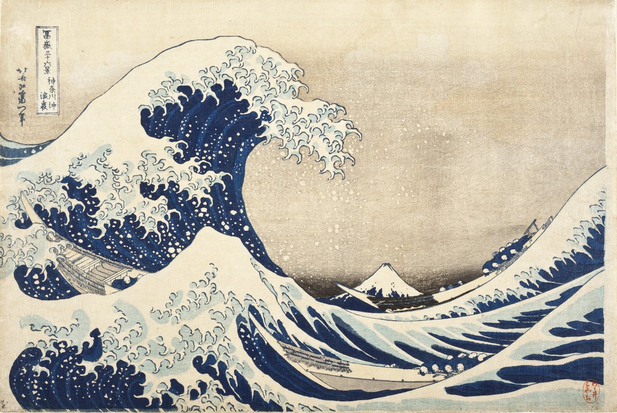 Den store bølgen ved Kanagawa av Katsushika Hokusai