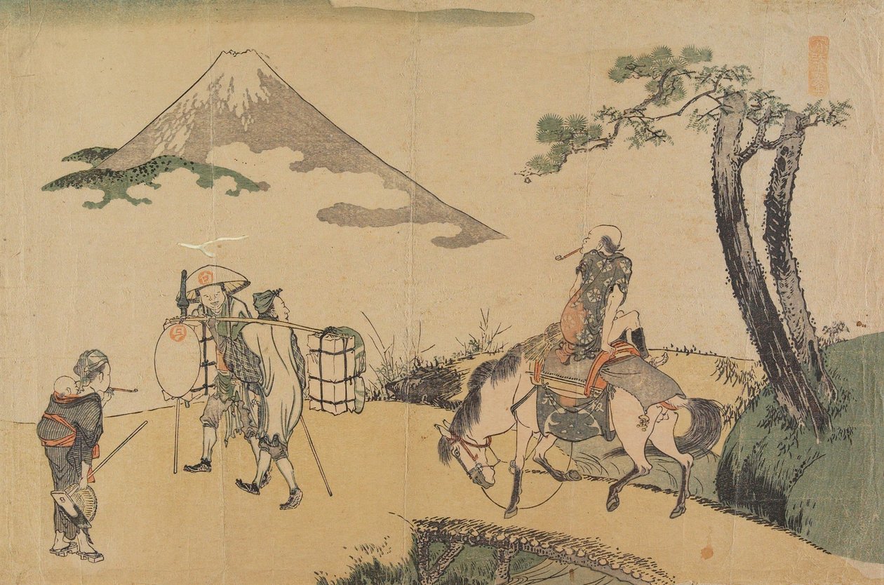 Toppen av Fuji-fjellet av Katsushika Hokusai