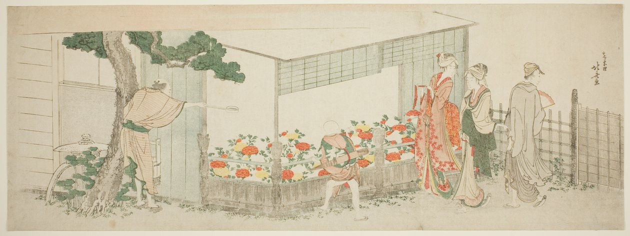 Peonshowet av Katsushika Hokusai