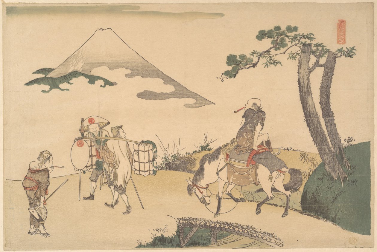 Toppen av Fuji-fjellet av Katsushika Hokusai
