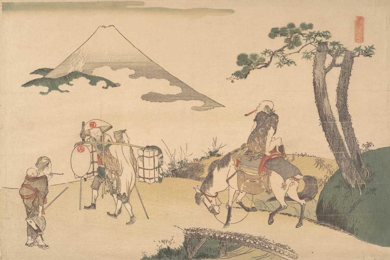 Toppen av Fuji-fjellet, ca. 1800. av Katsushika Hokusai