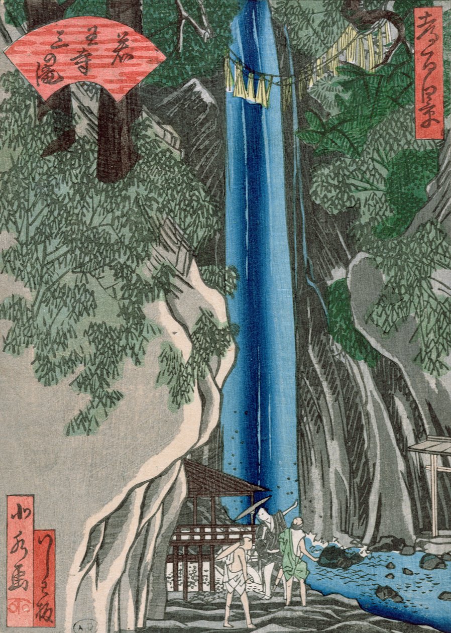 Fossen (fargetresnitt) av Katsushika Hokusai
