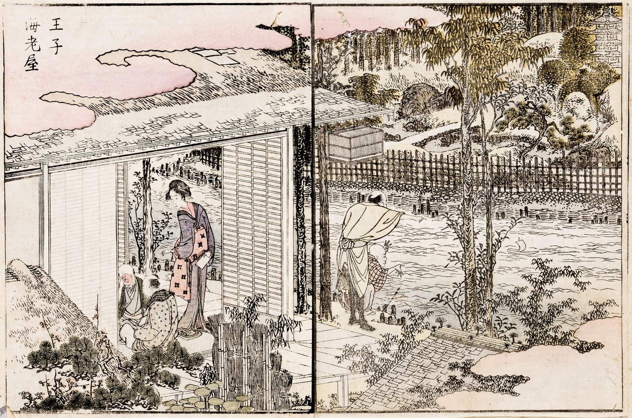 Restauranten Ebiya i Oji. Fra serien Pleasures in the Eastern Capital, 1802. av Katsushika Hokusai