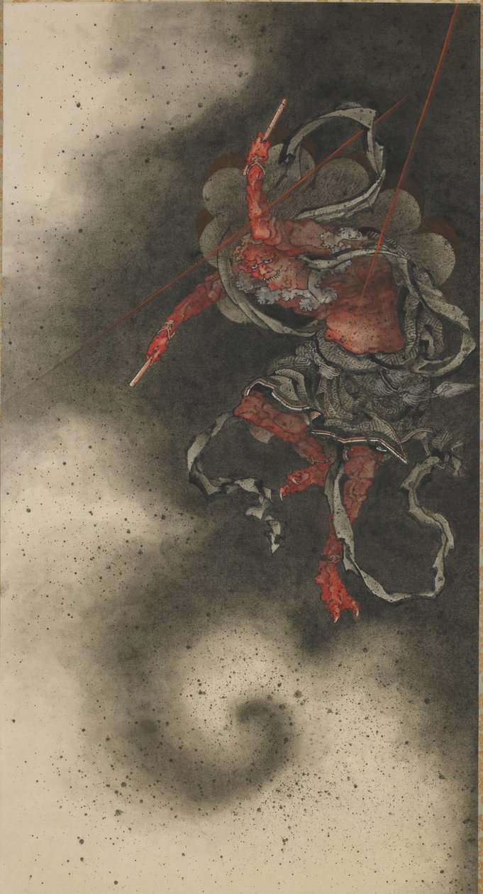 Tordengud, Edo-perioden av Katsushika Hokusai