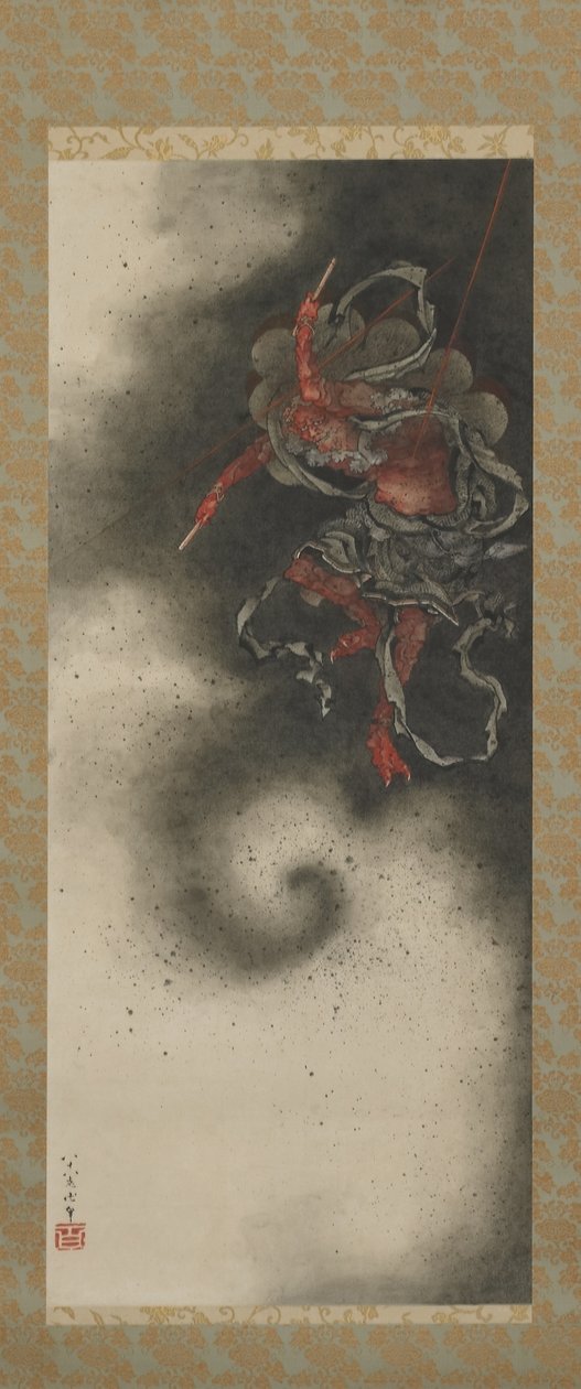 Tordengud, Edo-perioden av Katsushika Hokusai