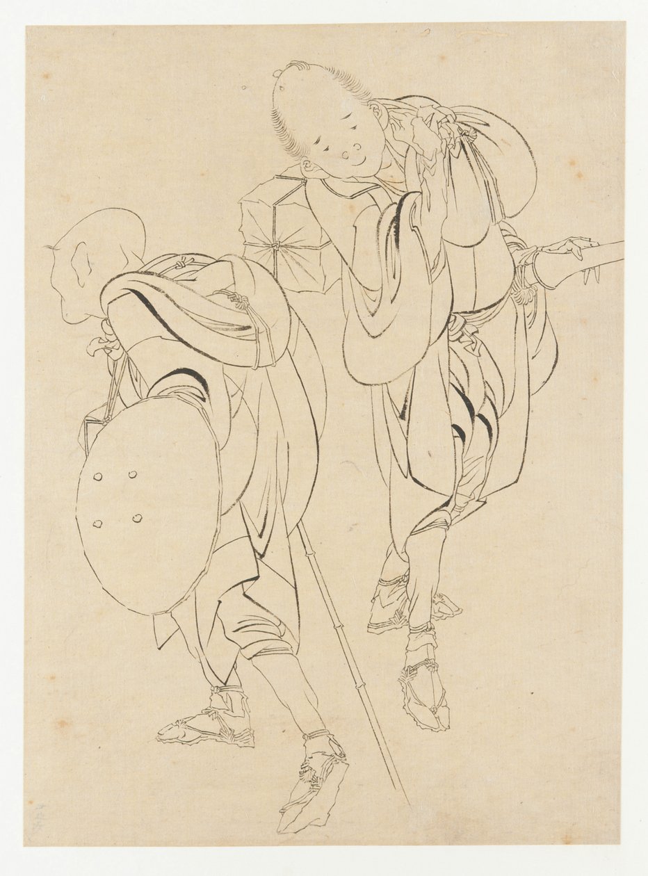 Reisende, sent på 1700-tallet - begynnelsen av 1800-tallet. av Katsushika Hokusai