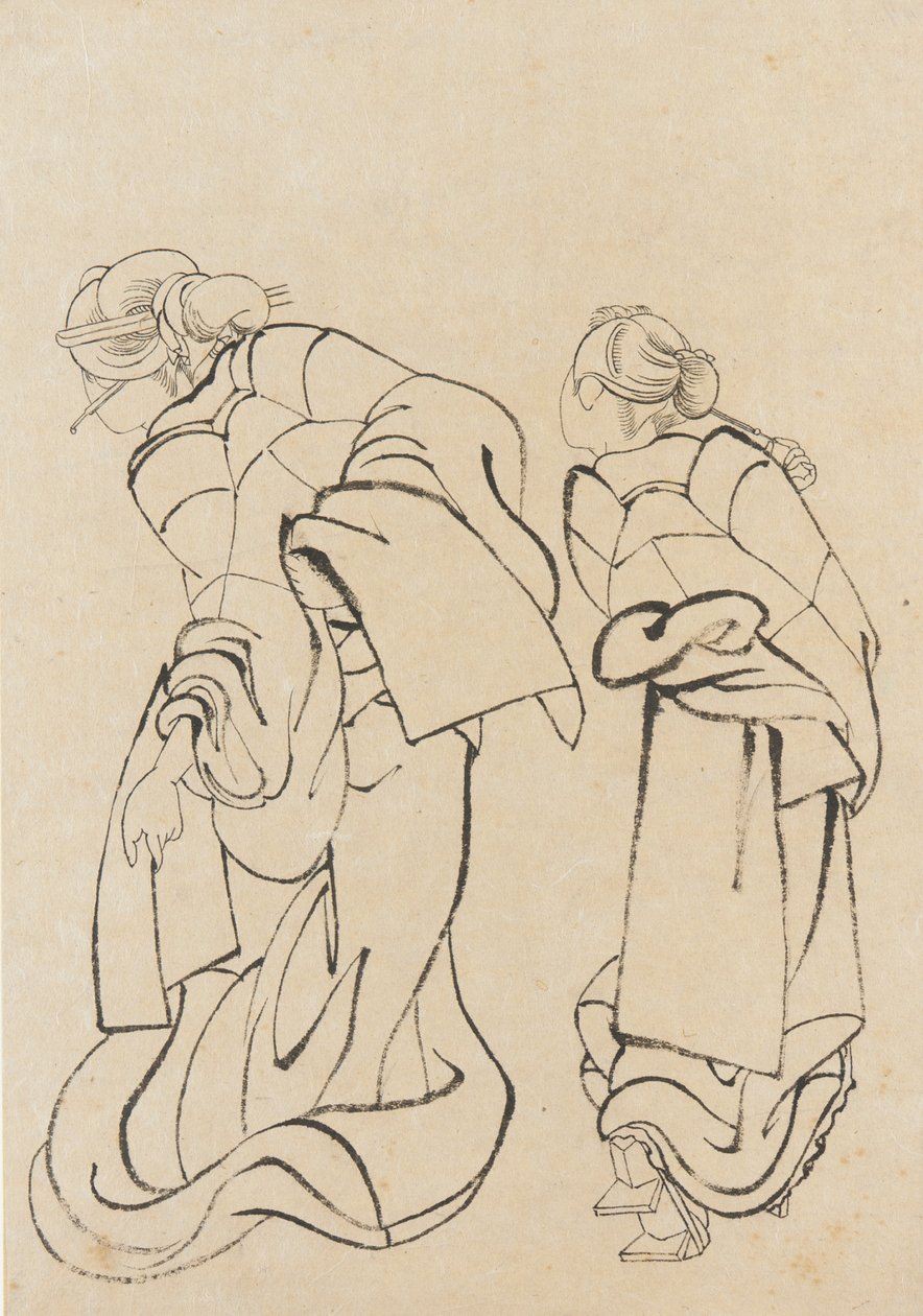To kvinner, sent på 1700-tallet - begynnelsen av 1800-tallet. av Katsushika Hokusai