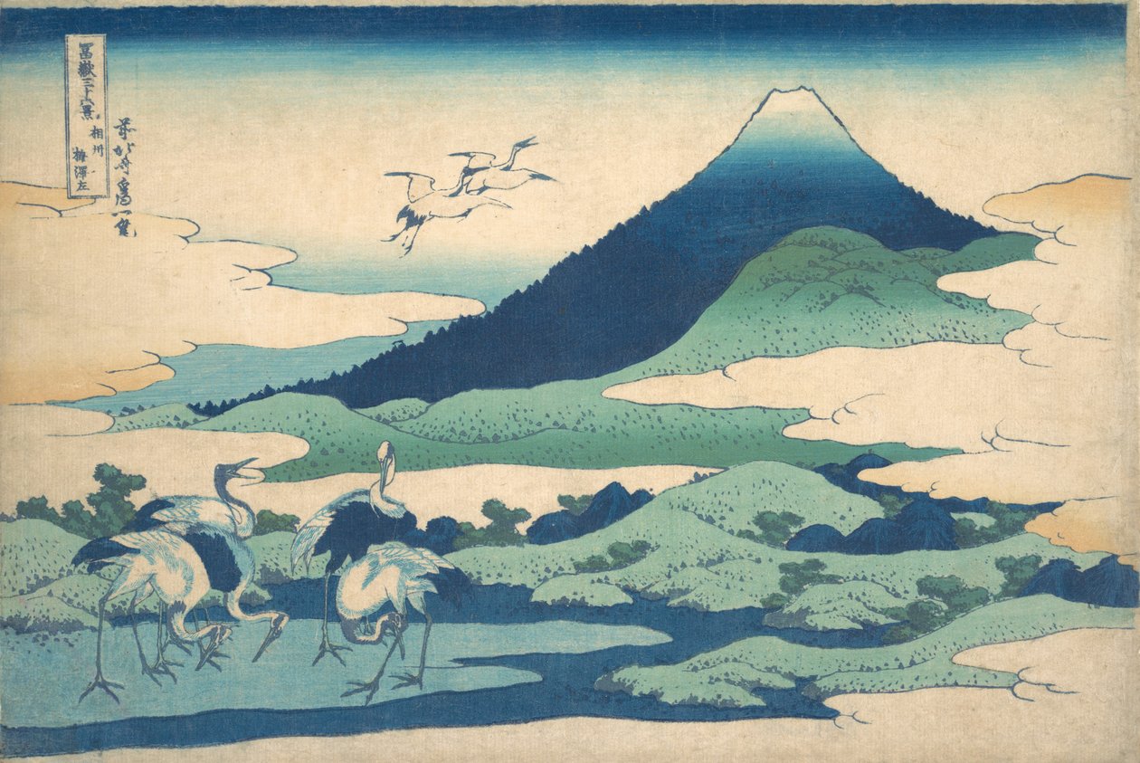 "Umezawa Manor in Sagami Province," fra serien Thirty-six Views of Mount Fuji ..., ca. 1830-32. av Katsushika Hokusai