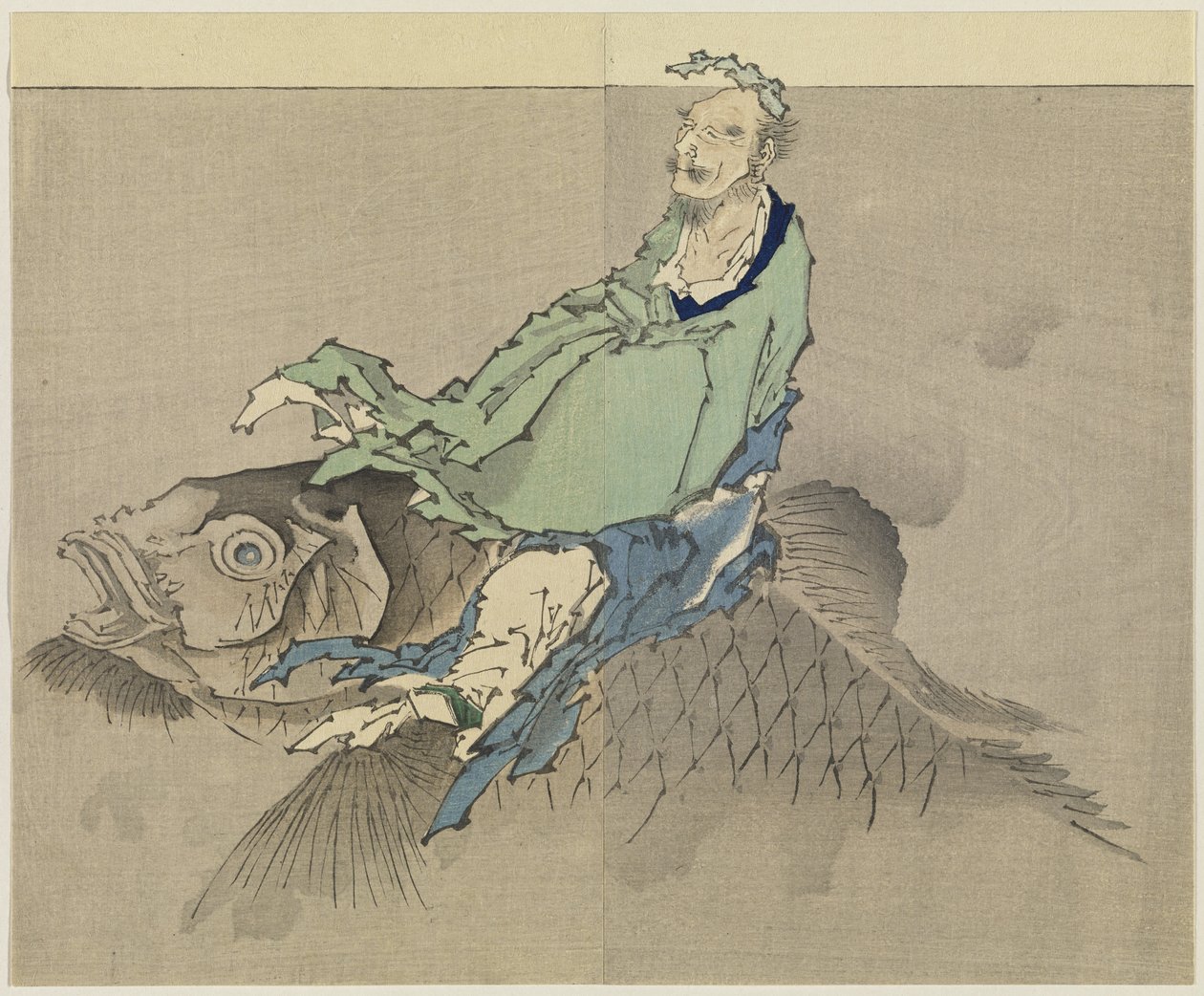 Uten tittel, 1890 (treblokktrykk, blekk og farge på papir) av Katsushika Hokusai