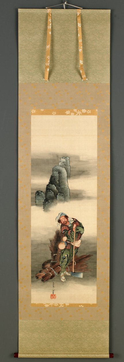 Vedhogger, Edo-periode, 1849 (blekk og farge på silke) av Katsushika Hokusai