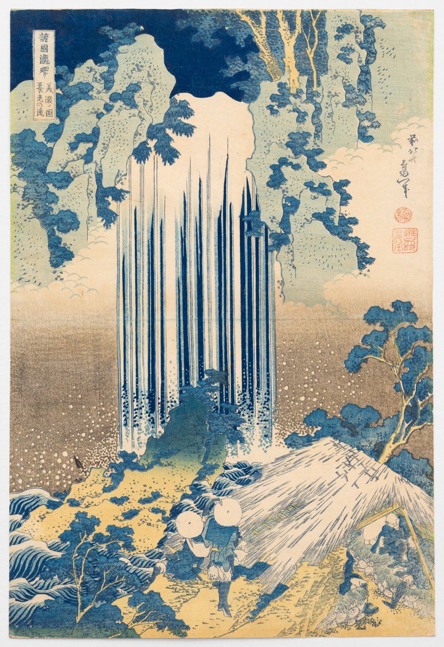 Yōrō-fossen i Mino-provinsen, fra serien «Rundtur til fossene i ulike provinser» av Katsushika Hokusai