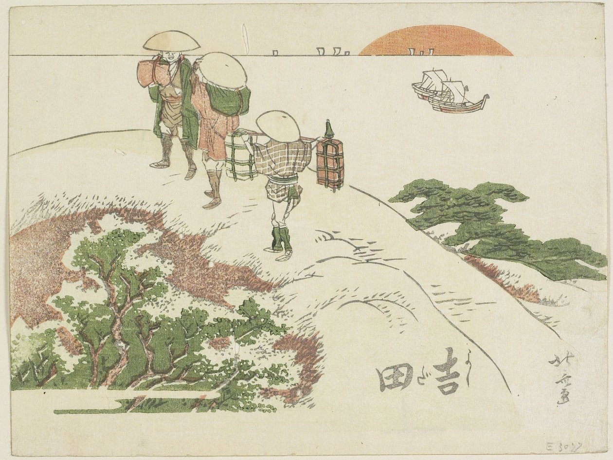 Yoshida, 1799-1802 av Katsushika Hokusai