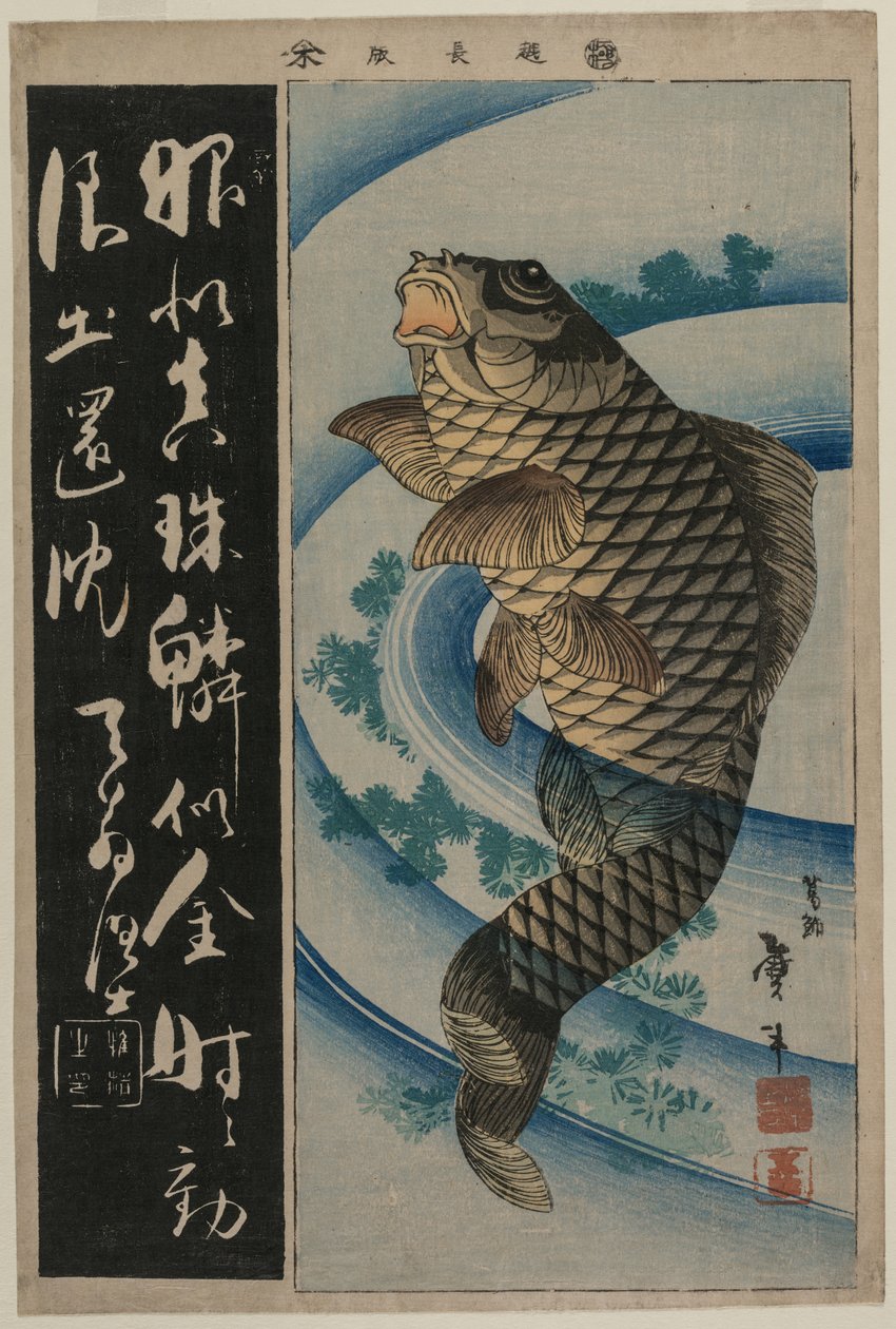 Karpe og vanngress av Katsushika Taito II