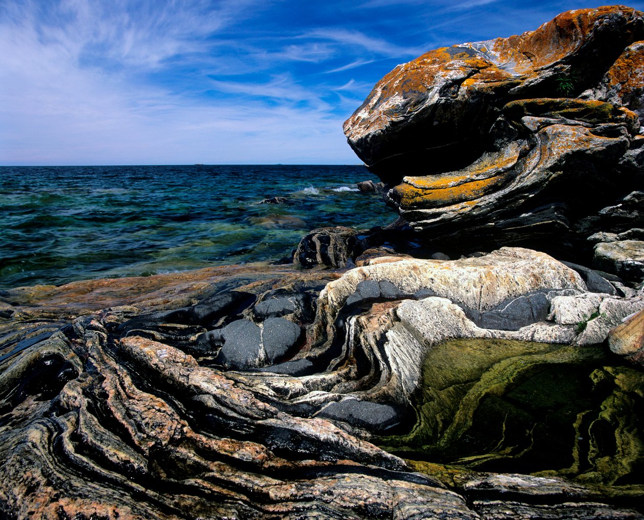 Canada, Ontario, Georgian Bay, kystfjellformasjoner av Alec Hunter