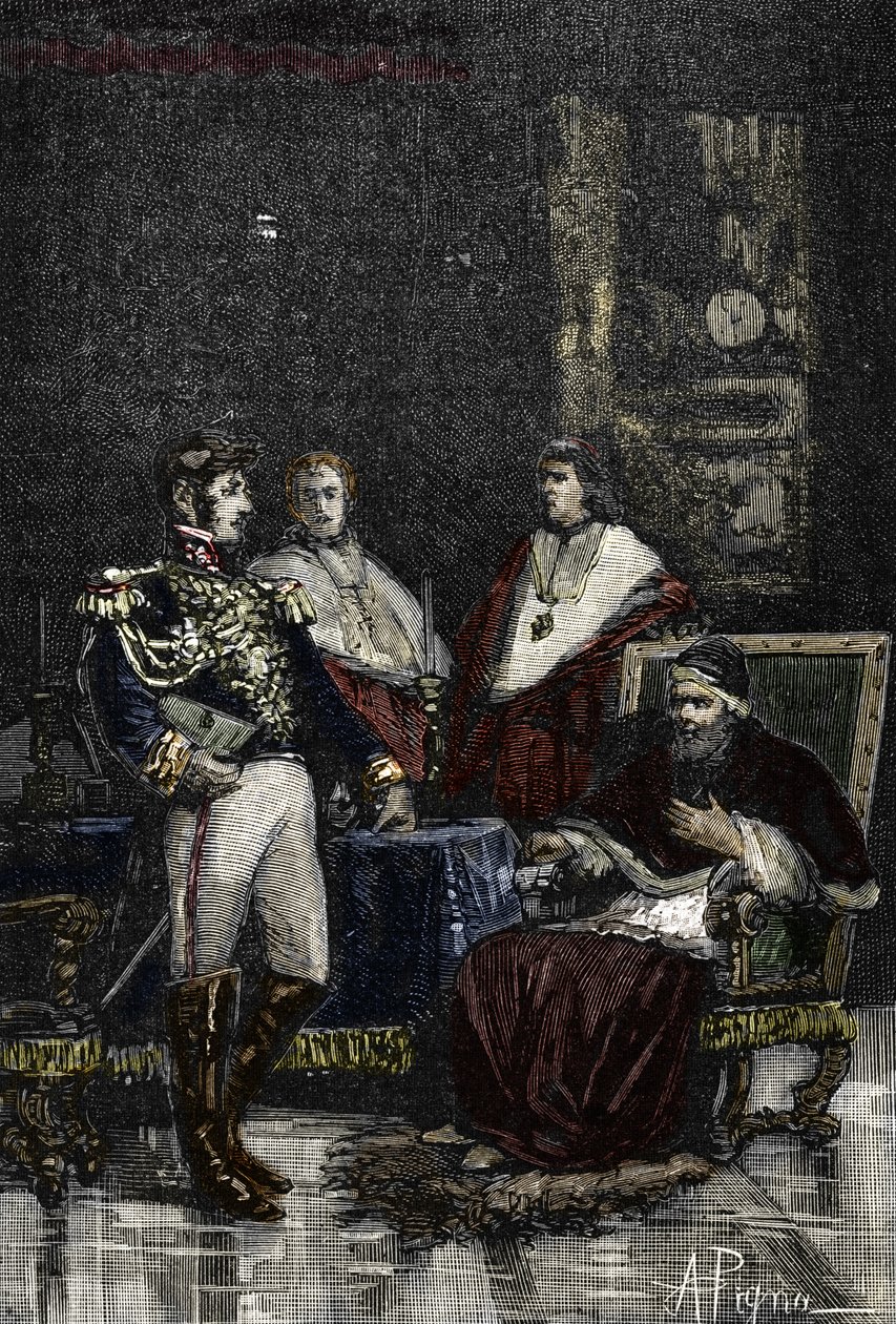 General Cervoni innkalte pave Pius VI for å abdisere sin tidsmessige suverenitet i 1798. 1882 (Grassering) av Alec Hunter