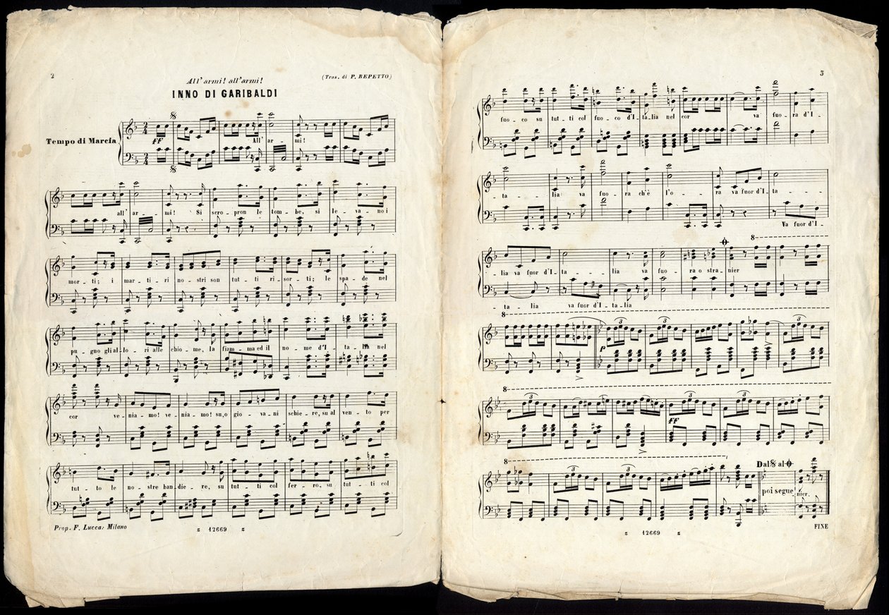 HYMNE TO GARIBALDI, slutten av 1800-tallet av Alec Hunter