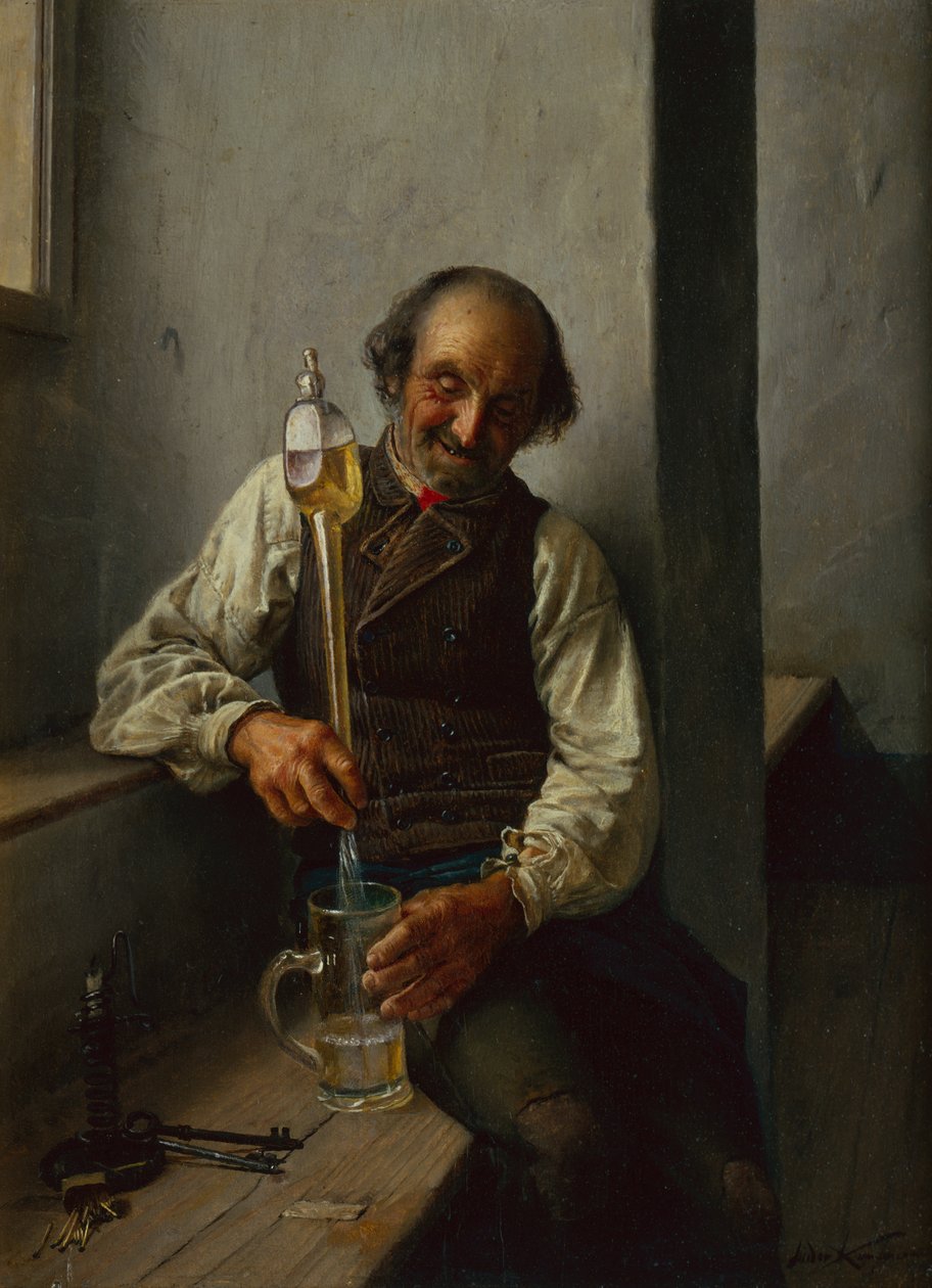 The Taper (olje på lerret) av Kaufmann Isidor